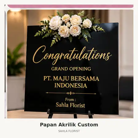 Papan Bunga Akrilik Medan Maimun